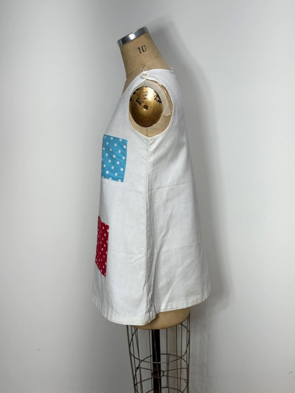 1960s mini dress with polka dot pockets by Gay-Robe by Geisha Size M/L - Picture 4 of 11